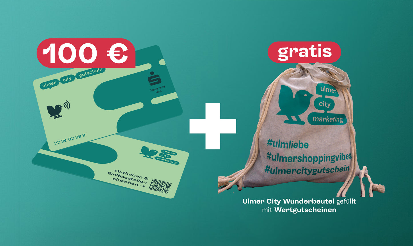 100 € ulmer city gutschein x ulmer city wunderbeutel